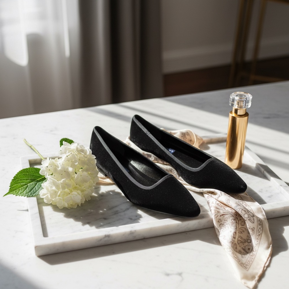 Ralph Lauren Black velvet Women's Loafers